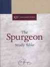 KJV Spurgeon Study Bible, Navy/Tan Cloth Over Board