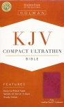 KJV Compact Ultrathin Bible, Pink LeatherTouch, Thumb-Indexed