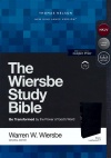 NKJV, Wiersbe Study Bible, Black Leathersoft, Comfort Print 