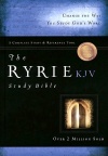 KJV Ryrie Study Bible Black Genuine Leather, Red Letter Edition, Thumb Index 