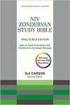 NIV Zondervan Study Bible (Anglicised) D A Carson - Black Bonded Leather