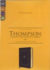 KJV - Thompson Chain Reference Bible, Leathersoft, Black, Red Letter, Comfort Print