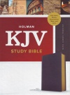 KJV Holman Study Bible, Full Color: Navy Leather Touch
