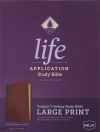 NKJV Life Application Study Bible : LeatherLike Brown Mahogany