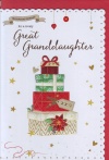 Christmas Card - Christmas Wishes for a lovely Great Granddaughter - CMS