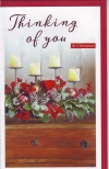 Christmas Card - Thinking of you ( Candles)  - CMS