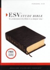 ESV Personal Size Study Bible Genuine Black Leather