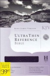 KJV - UltraThin Reference Bible, Black Genuine Leather