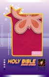 NLT Personal Compact Bible - Magenta / Pink Butterfly TuTone