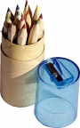 12 Short Colouring Pencils & Sharpener  (pack of 6)